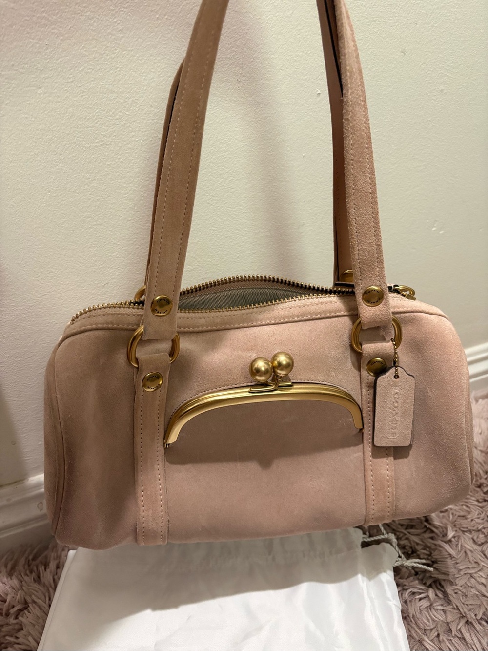 Coach Kisslock Barrel Bag